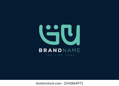 Diseño del logotipo de G y U. GU Cartas abstractas Logo Monograma. Este diseño de logotipo es el proceso de crear un símbolo visual que representa una marca, empresa o individuo.
