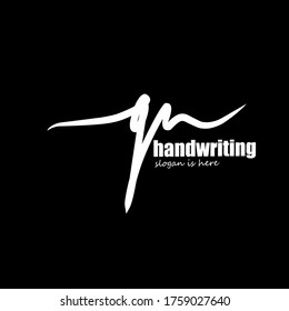 g v gv initial logo handwriting template vector. isolated black background