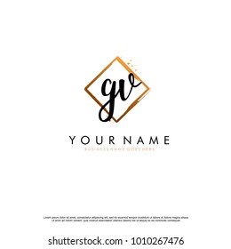 G V Initial abstract logo template vector