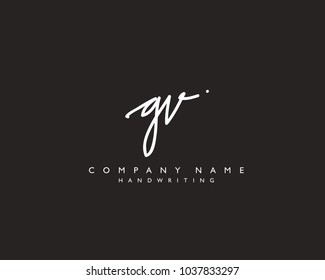 G V Initial handwriting logo