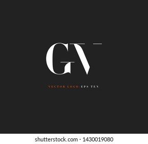 G V letters Joint logo icon vector for business card and corporate identity.