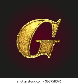 g vector golden letter
