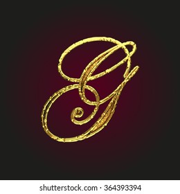 g vector golden letter