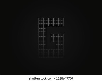 G vector lletter made of metal chain link fence. For logo, brand label, design elements, application and more. 