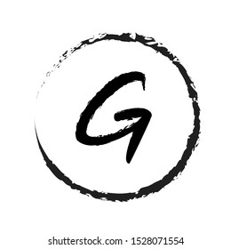 G vector logo black line vocabulary english 