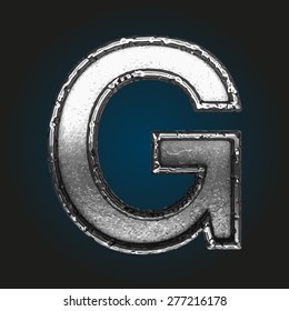 g vector metal letter