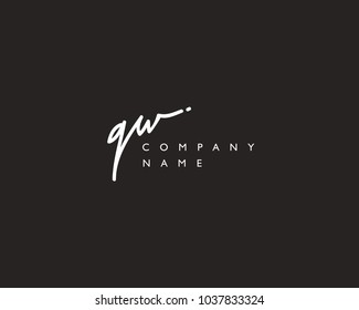 G W Initial handwriting logo