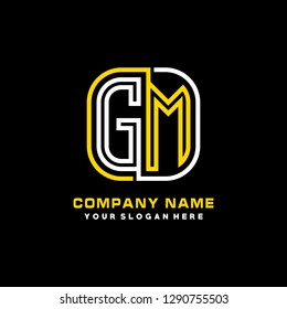 G W initial letter, modern logo design template vector 