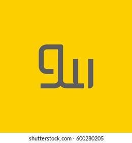 G & W Letter logo design vector element