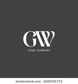 G W letters Joint logo icon vector template.