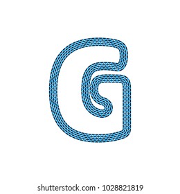 G Webbing Tape Letter Logo Icon Design