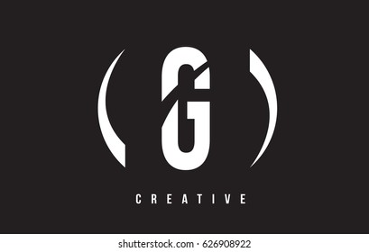 G White Letter Logo Design with White Background Vector Illustration Template.