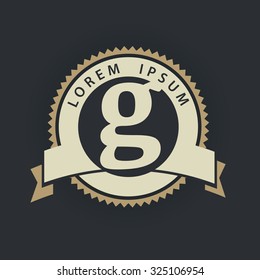 g writing marketing seal design pattern abstraction vector part for corporate identity badge seal or symbol classical abstraction unusual mark partnership offset capital antique signature confirmation