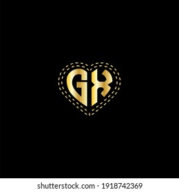 G X letter logo abstract design on black color background. gx monogram