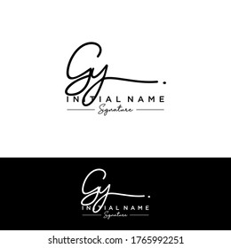 G Y GY Initial Brief Handschrift und Unterschrift Logo.