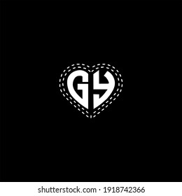 G Y letter logo abstract design on black color background. gy monogram