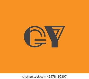 G and Y logo design. GY abstract Letters Logo Monogram. This logo design is the process of creating a visual symbol that represents a brand, company, or individual.