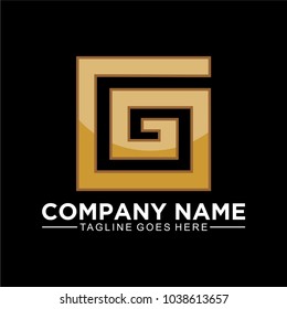 G yellow logo template
