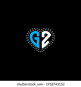 G Z letter logo abstract design on black color background. gz monogram