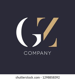 G Z letters logo design 