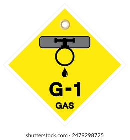 G-1 Gas Tag Label Symbol Sign, Vector Illustration, Isolate On White Background. EPS10