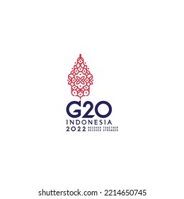 G20 2022 Bali Indonesia Logo Design. G20 Logo. Wayang Pattern.