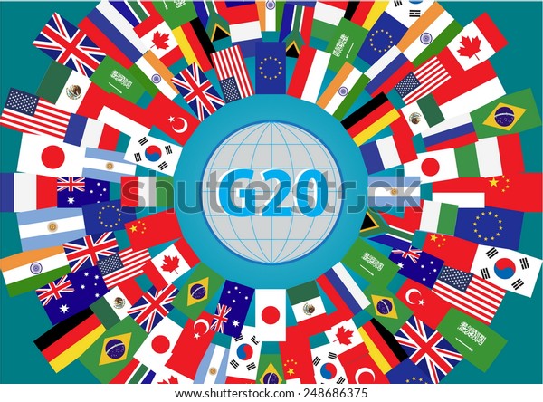 G20 Countries Flags Flags World Economic Stock Vector Royalty Free 248686375 2202