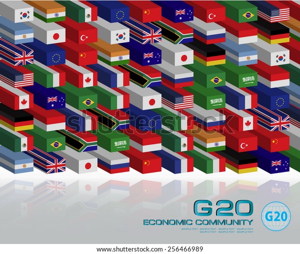 G20 Countries Flags Flags World Economic Stock Vector Royalty Free 256466989 Shutterstock 0313