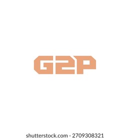 Plantilla inicial del Vector del icono del logotipo de G2P