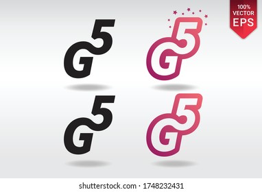 g5 service cellphone icon logo vector 5g concept design modern vector design