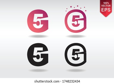 g5 service cellphone icon logo vector 5g concept design modern vector design