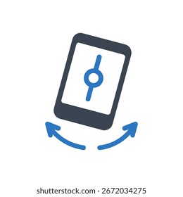 G_sensor Meter Icon Isolated On White Background 
