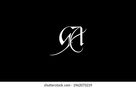 GA AG Abstract initial monogram letter alphabet logo design