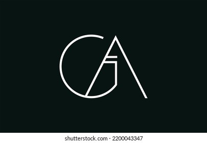 GA or AG Abstract initial monogram letter alphabet logo