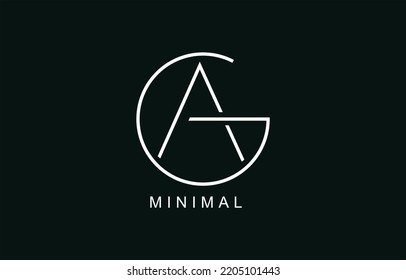 GA or AG Abstract initial monogram Letter alphabet logo