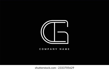 Monograma del logotipo de las letras abstractas GA, AG