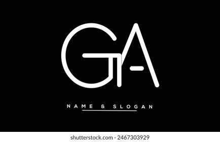 AG, AG Letras Abstractas Logo Monograma