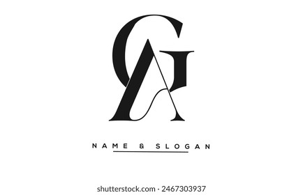 GA, AG Abstract Letters Logo Monogram