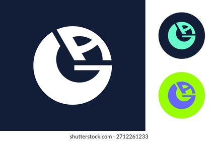 Logotipo creativo de GA o AG