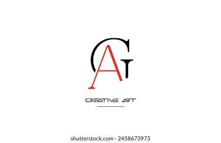 GA, AG, G, Un monograma de logotipo de letras abstractas