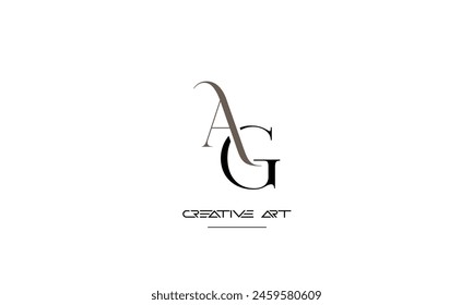 GA, AG, G, A abstract letters logo monogram