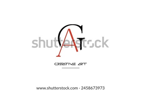 GA, AG, G, A abstract letters logo monogram