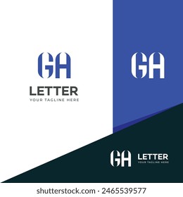 GA, AG letter logo design template elements. Modern abstract digital alphabet letter logo.