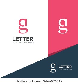 GA, AG letter logo design template elements. Modern abstract digital alphabet letter logo.