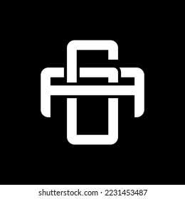 GA, AG monogram logo overlapping vector stock