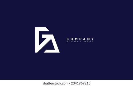 GA Alphabet letters Initials Monogram logo AG, G and A