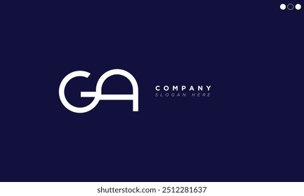 GA Alphabet Buchstaben Initialen Monogramm Logo AG, G und A