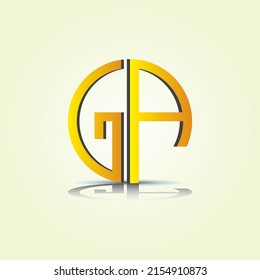 GA Circular  Typography Logo Design