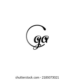 GA fashion initial logo concept in high quality professional design that will print well across any print media
