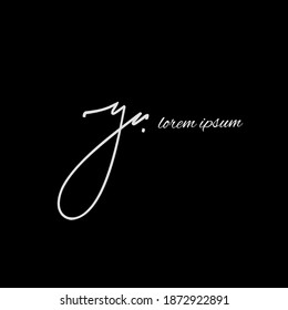 GA G A Initial handwriting creative fashion elegant design logo template vector